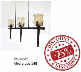 Colgante PERLA 3xG-9 rustico OFF