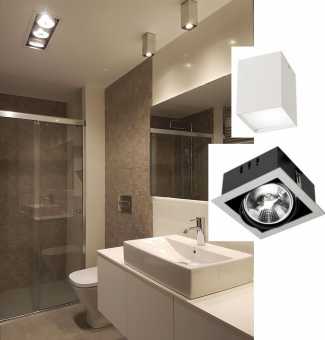 Baño con spot dicroled y Ar111 led