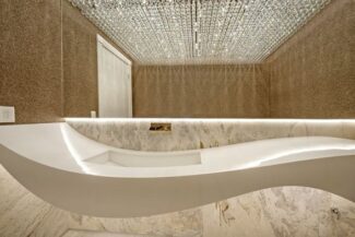 Baño con luminaria de cristal SKY PRESTIGE